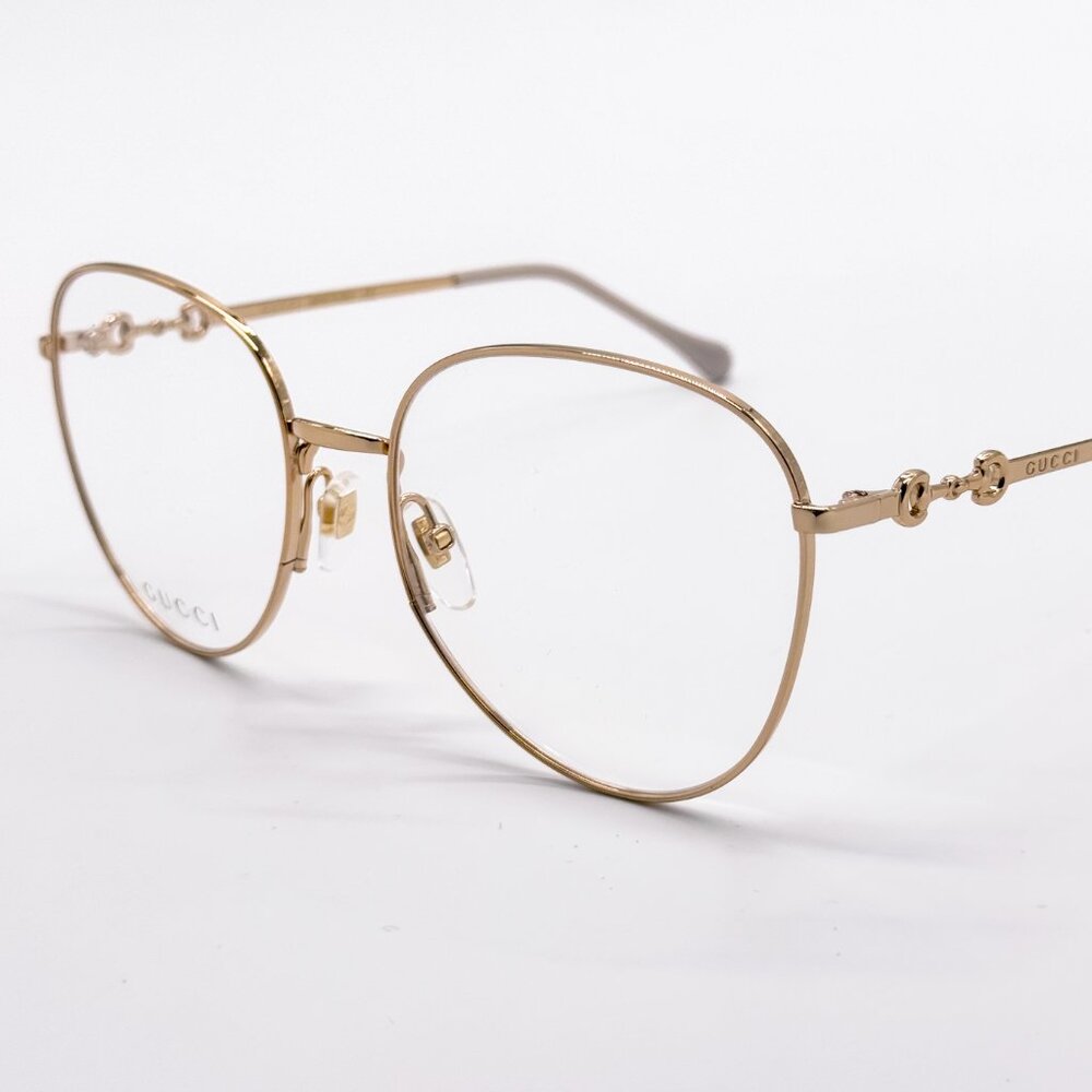 NEW GUCCI GG0880O 004 WOMEN GOLD EYEGLASSES GUCCI - Picture 7 of 11